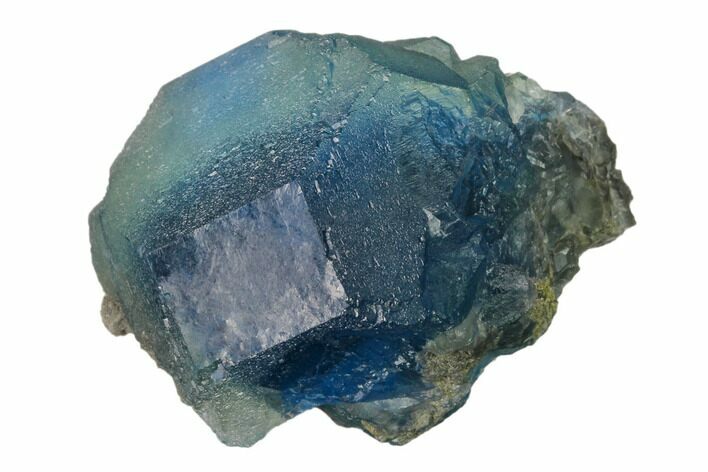Blue-Green Cuboctahedral Fluorite Crystal Cluster - China #161782